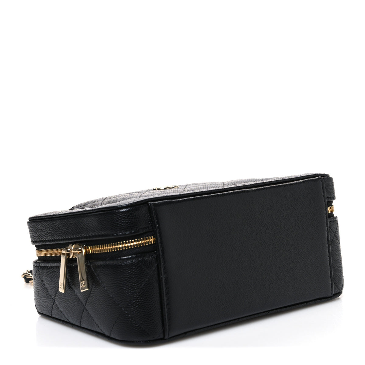 Chanel Caviar Quilted Top Handle Vanity With Chain Black 4 of 11