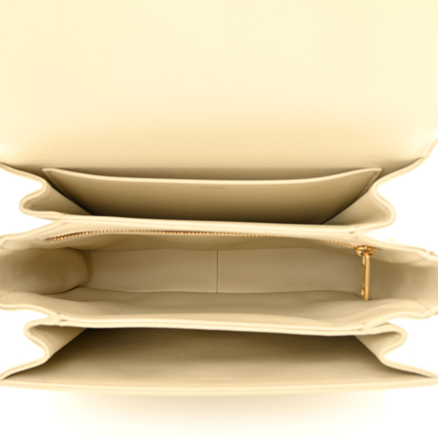 Celine Shiny Calfskin Medium Triomphe Limestone 5 of 12