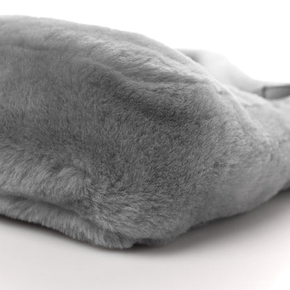 Prada Shearling Nappa Mini Re-Edition Shoulder Bag Fiordaliso 9 of 9