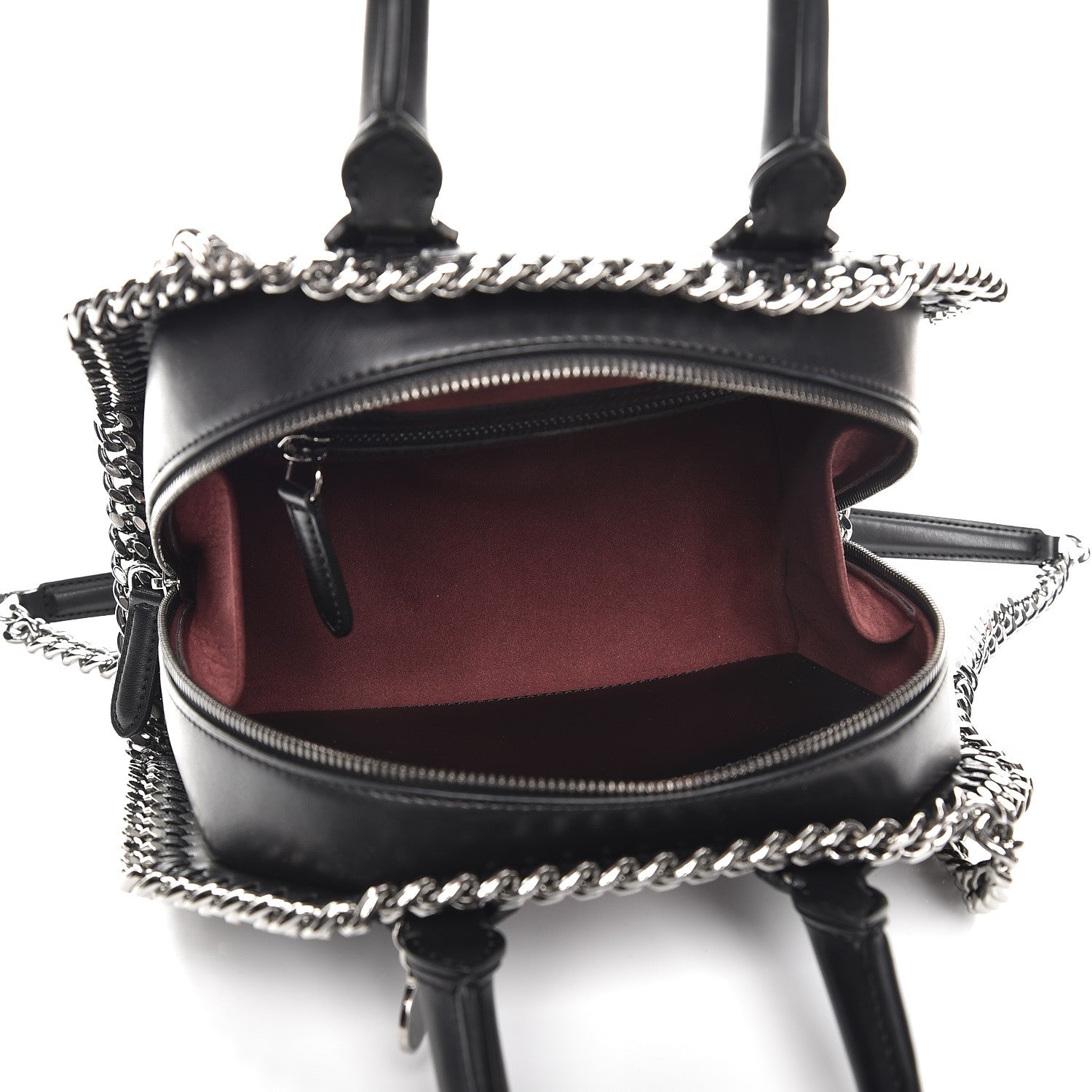 Stella McCartney Eco Alter Nappa Mini Falabella Box Bird Top Handle Bag Black 6 of 8