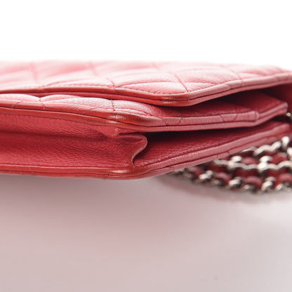 Chanel Caviar Quilted Wallet on Chain WOC Red 16 of 18