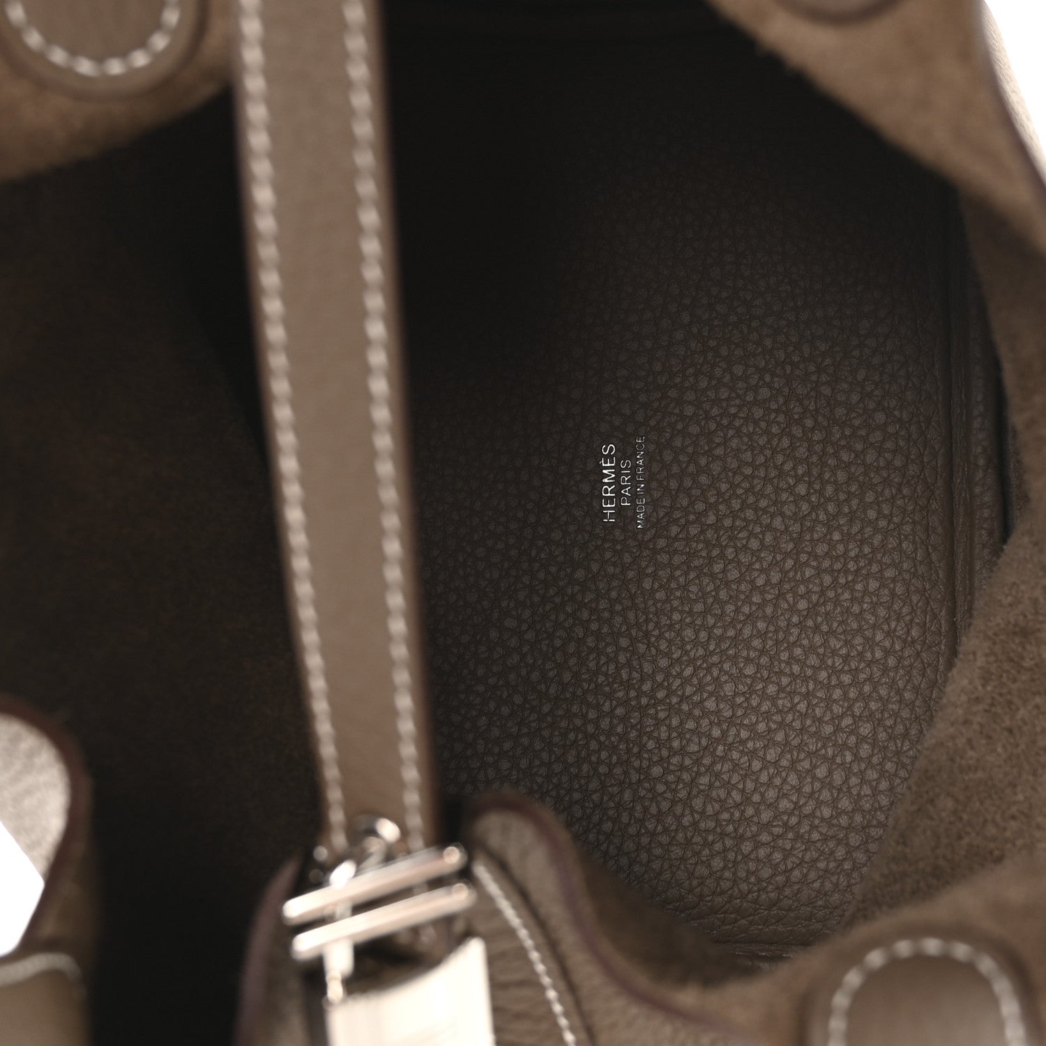 Hermes Taurillon Clemence Picotin Lock 18 PM Etoupe 5 of 13