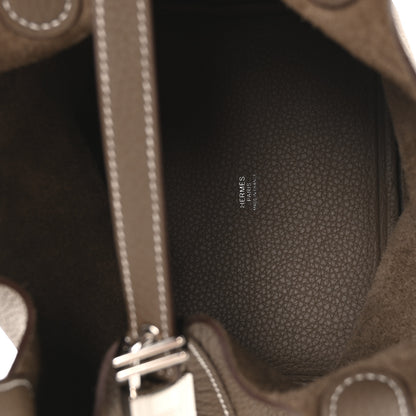 Hermes Taurillon Clemence Picotin Lock 18 PM Etoupe 5 of 13