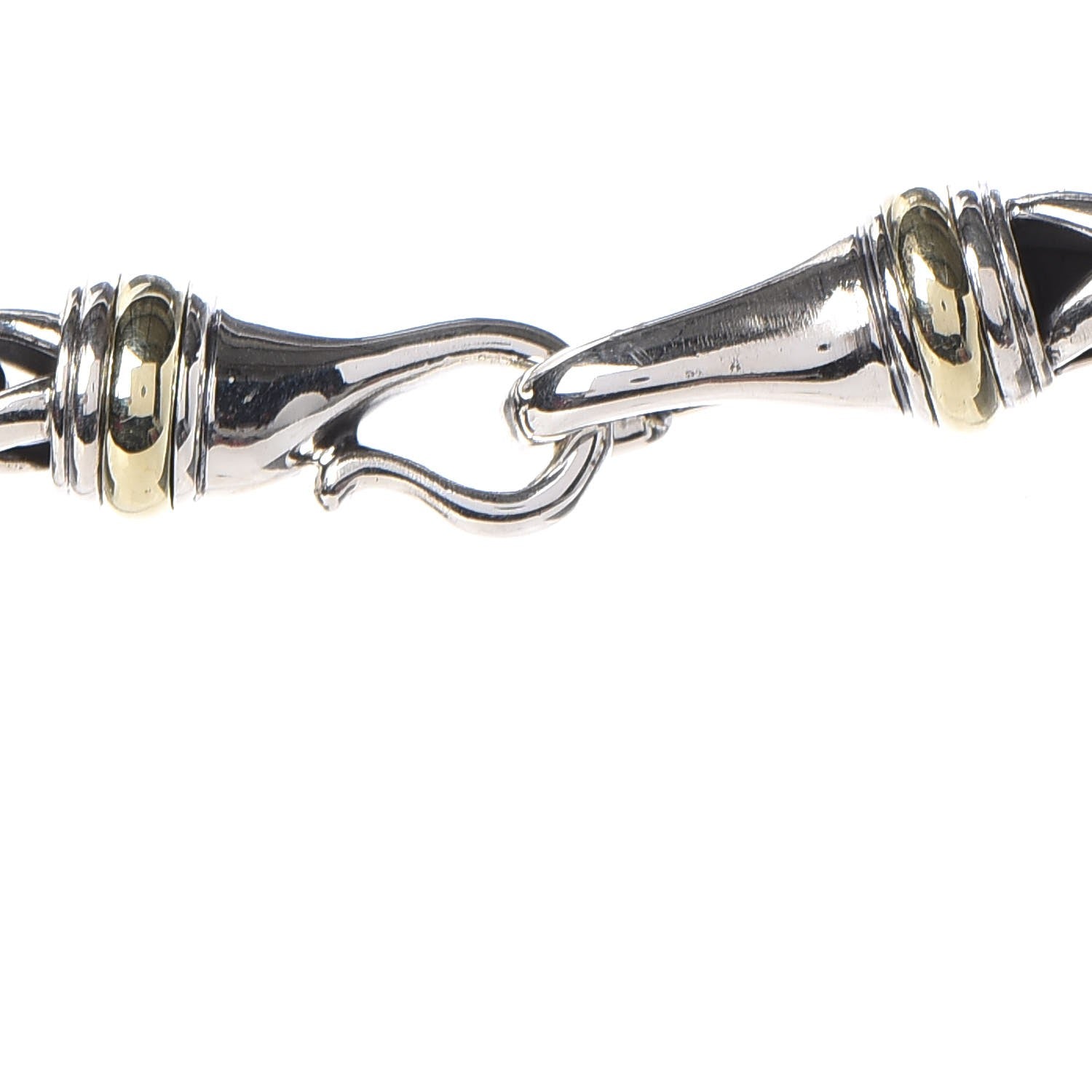 David Yurman Sterling Silver 14K Yellow Gold Lemon Quartz Albion Pendant Wheat Chain Necklace 6 of 7