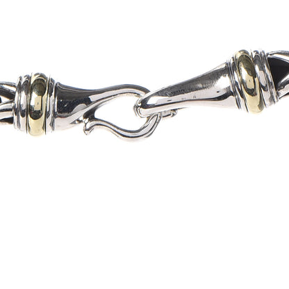 David Yurman Sterling Silver 14K Yellow Gold Lemon Quartz Albion Pendant Wheat Chain Necklace 6 of 7