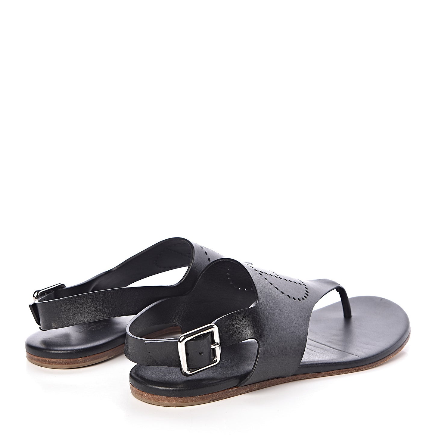 Calfskin Kola Sandals 38 Black