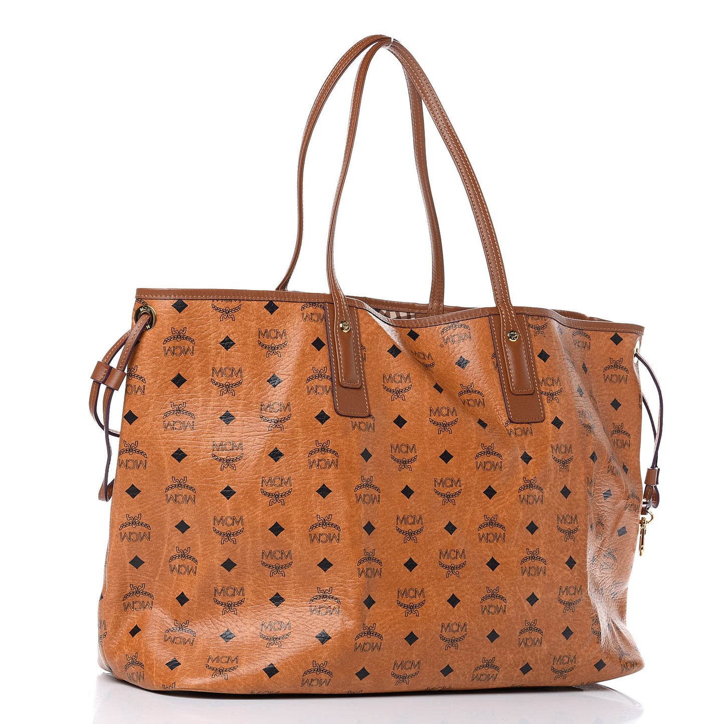 Visetos Large Liz Reversible Shopper Tote Cognac