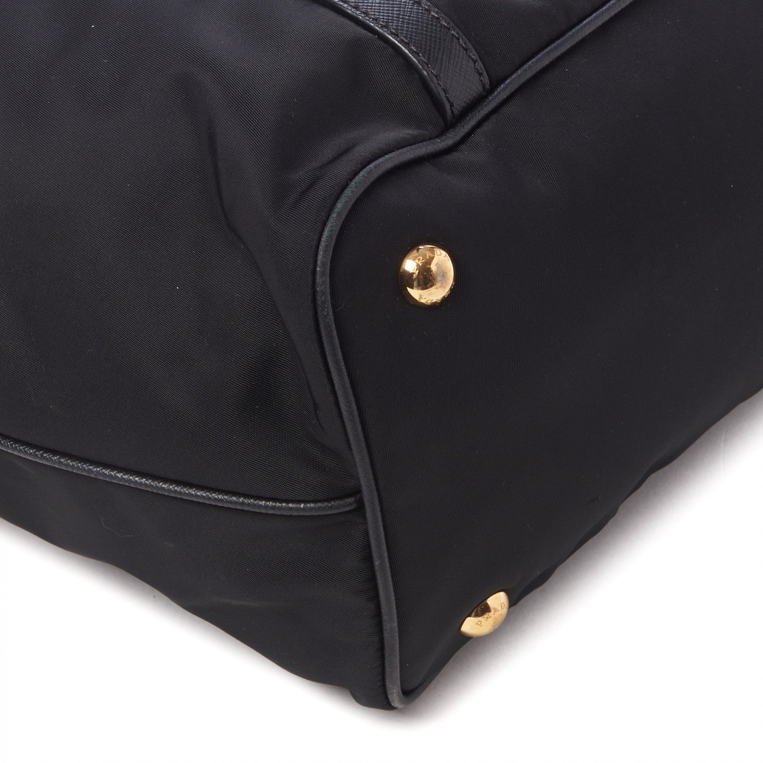 Prada Tessuto Nylon Saffiano Tote Black 5 of 8