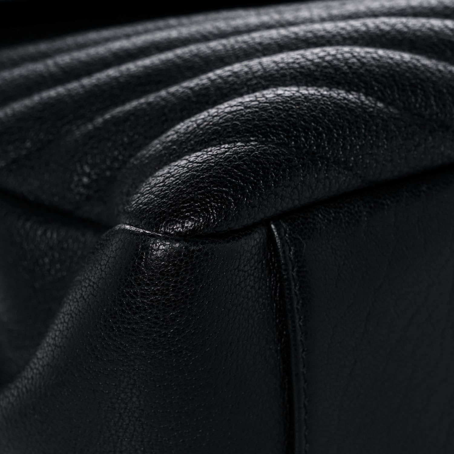 Saint Laurent Sheepskin Matelasse Chevron Monogram Large College Satchel Black 10 of 16