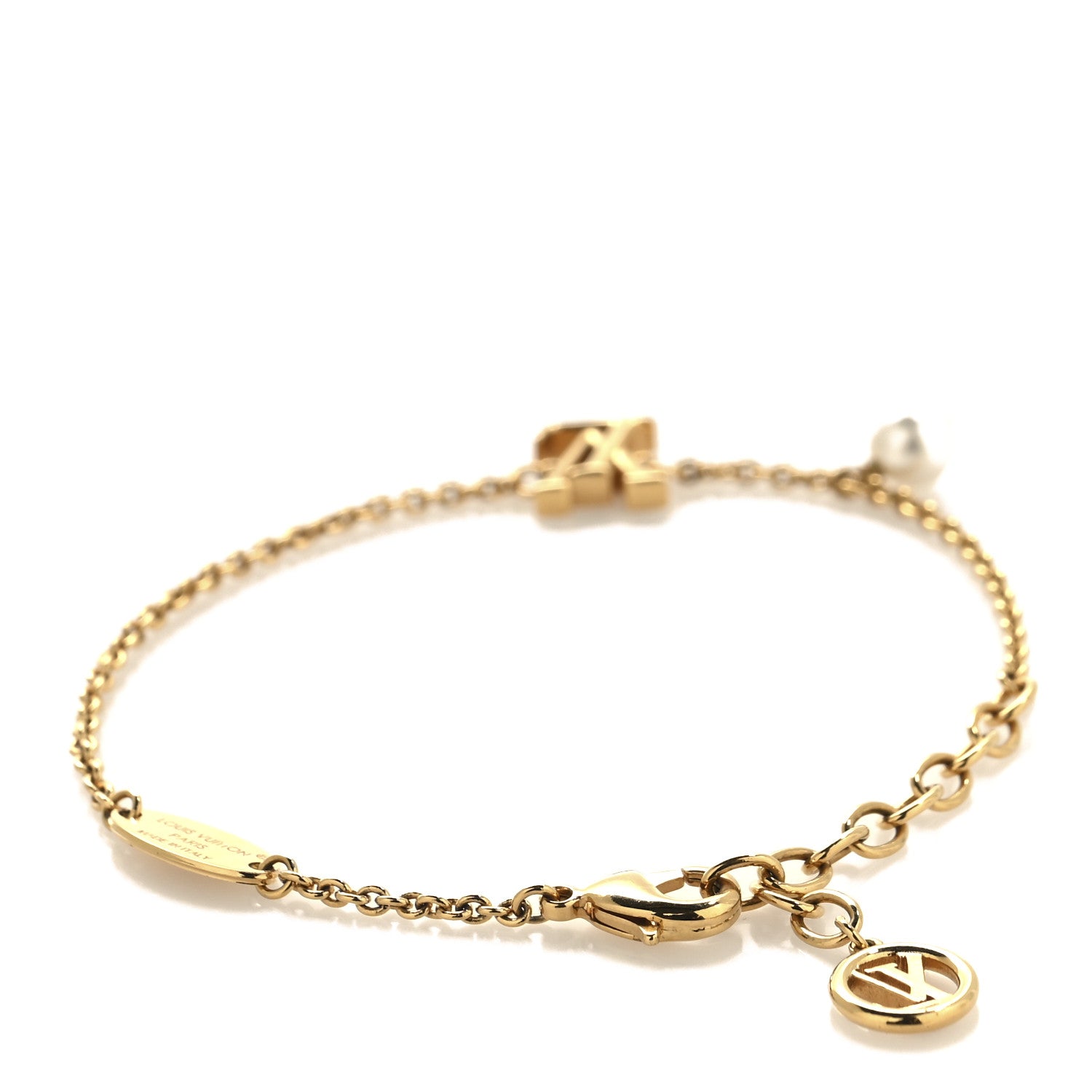 Louis Vuitton Metal LV Iconic Louisa Bracelet Gold 3 of 6