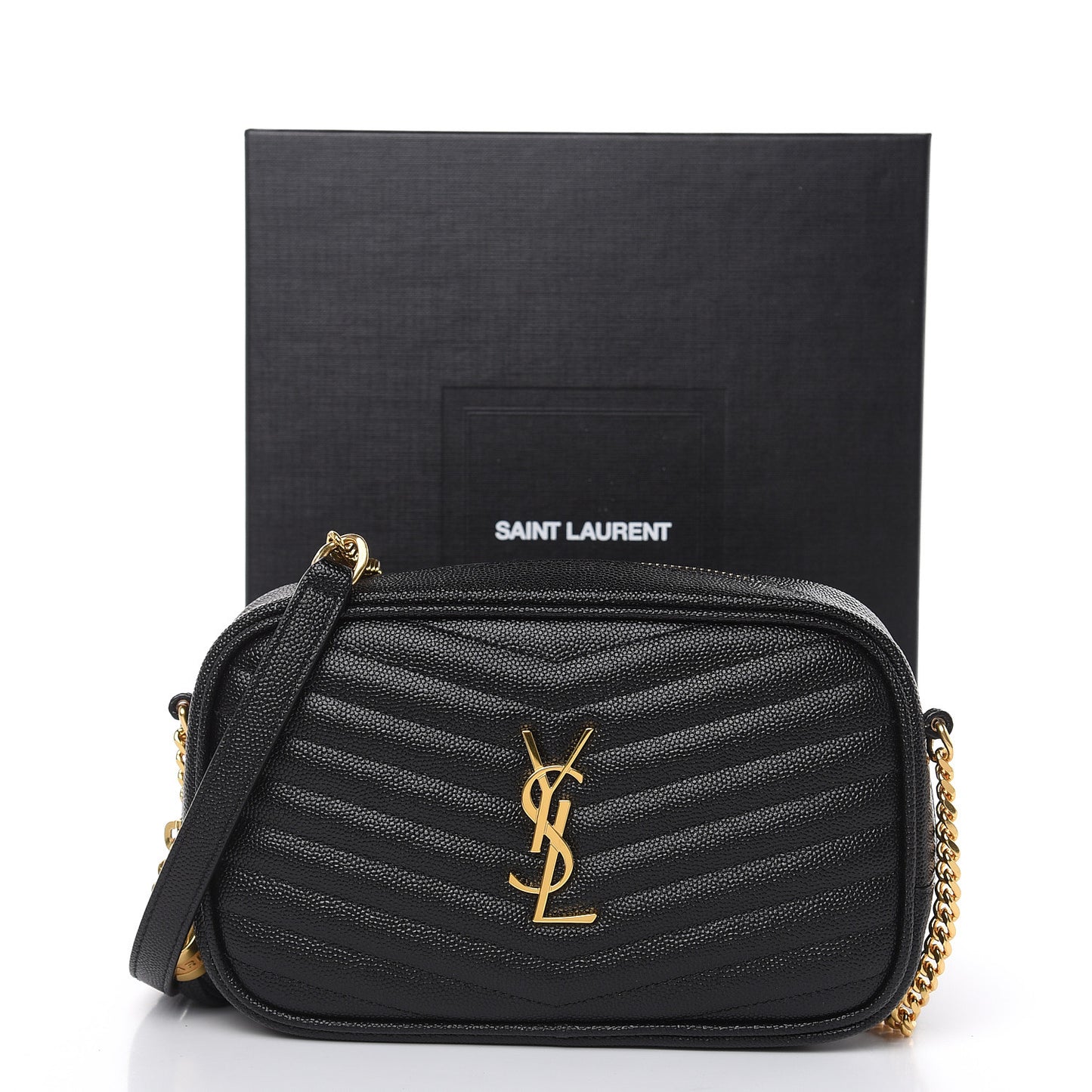 Grain De Poudre Matelasse Monogram Mini Lou Camera Bag Black