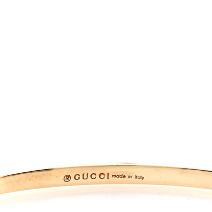 Gucci 18K Yellow Gold Diamond Running GG Hoop Earrings 4 of 5