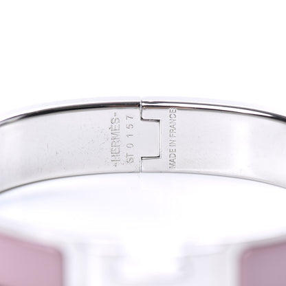 Hermes Enamel Narrow Clic Clac H Bracelet PM Bois De Rose 5 of 6