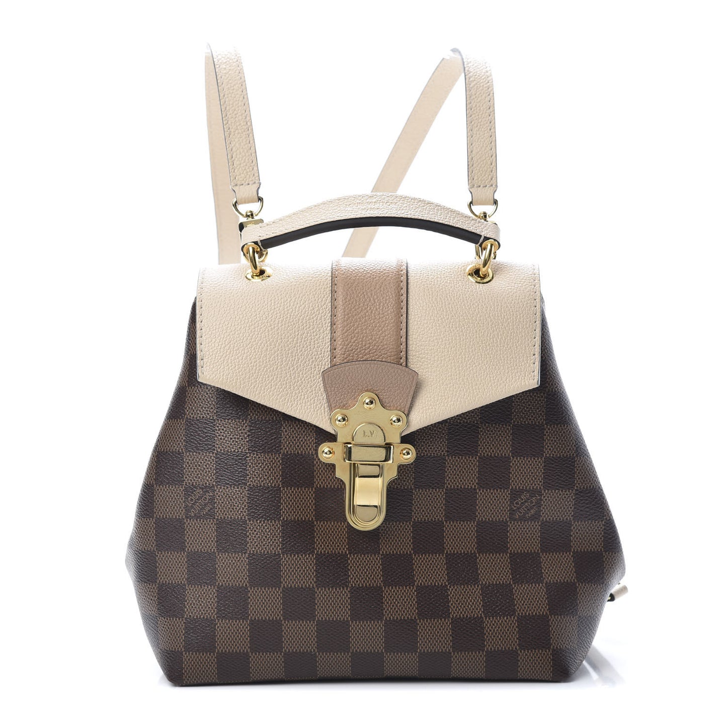Damier Ebene Clapton Backpack Creme