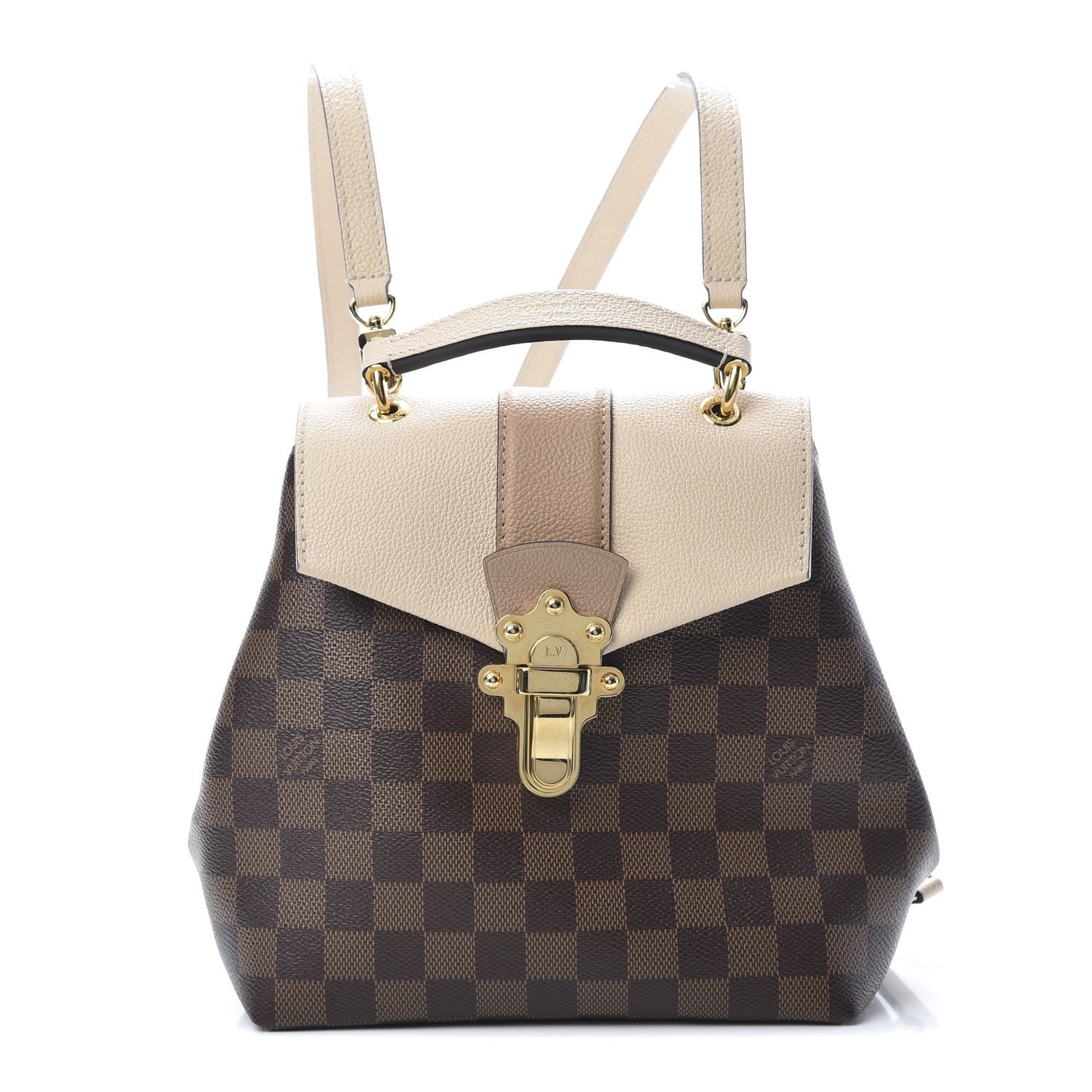 Louis Vuitton Damier Ebene Clapton Backpack Creme 1 of 10