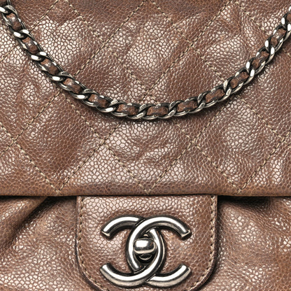 Chanel Caviar Quilted Medium Elastic Flap Brown 8 of 15