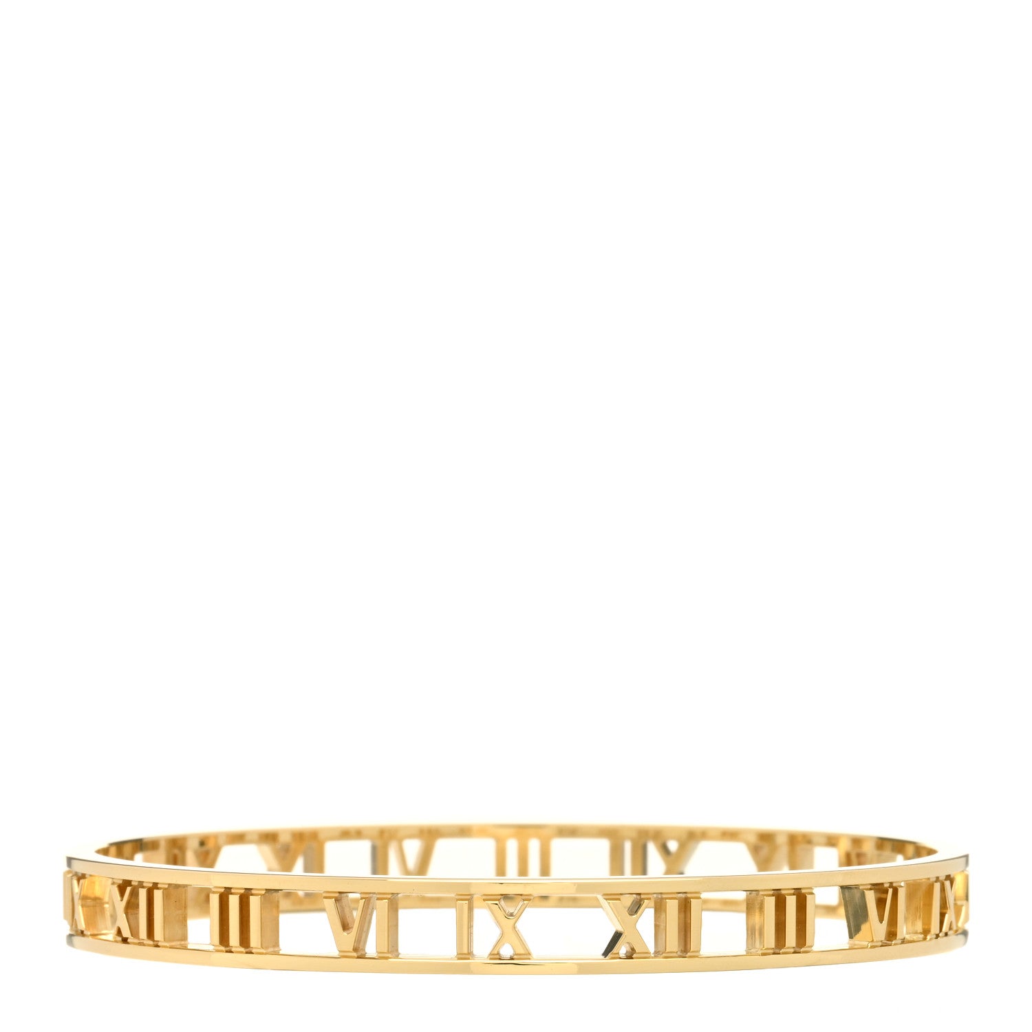 Tiffany 18K Yellow Gold Atlas Open Bangle Bracelet 2 of 3