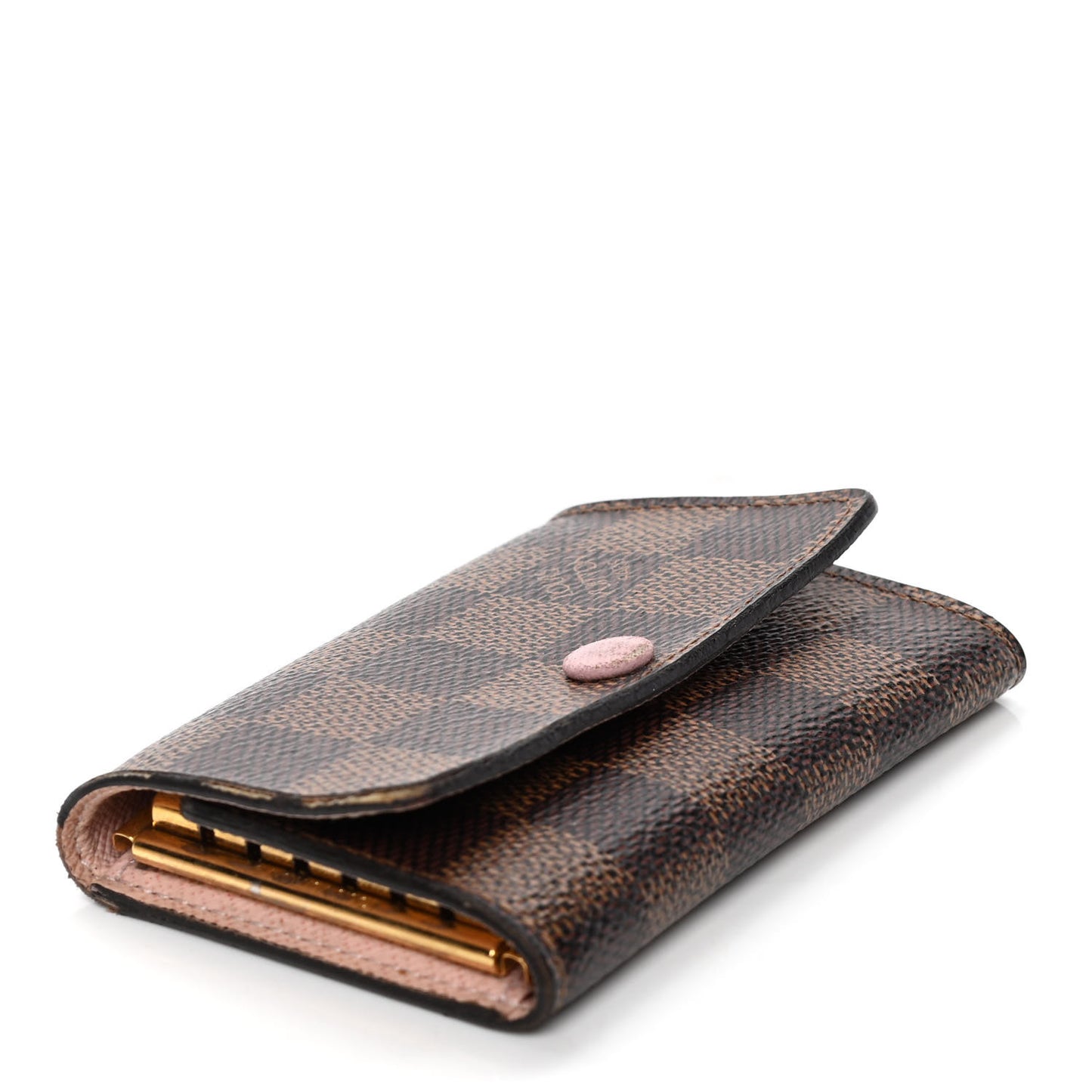 Damier Ebene Multicles 6 Key Holder Rose Ballerine
