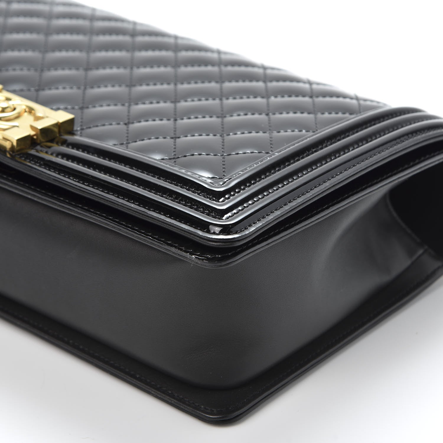 Chanel Patent Calfskin Quilted New Medium Boy Flap Black 6 of 10