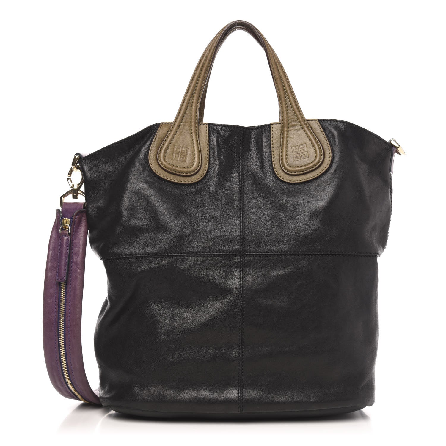 Givenchy Lambskin Tri-Color North South Nightingale Black Gold Purple 1 of 14