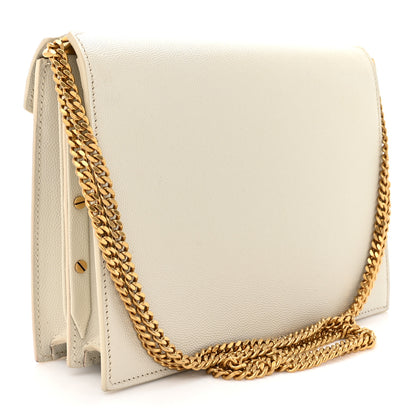Saint Laurent Grain De Poudre Monogram Cassandra Clasp Bag Crema Soft 3 of 18