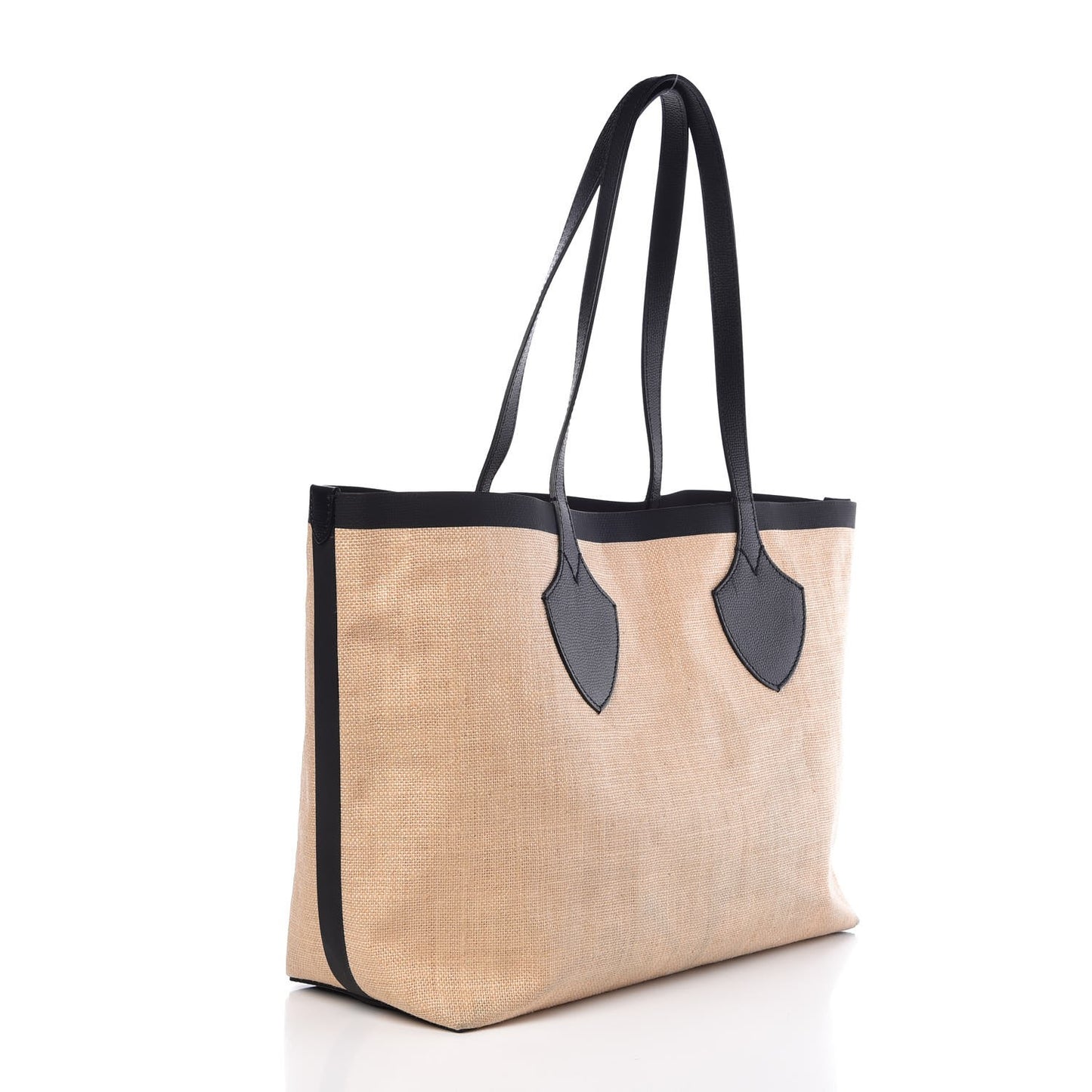 Raffia Logo Print Medium The Giant Reversible Tote Black