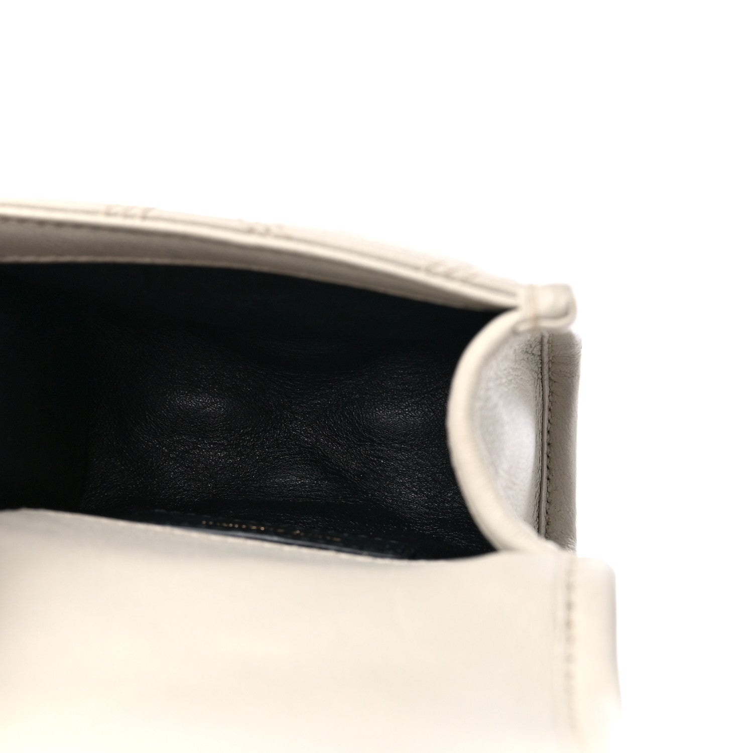 Saint Laurent Lambskin Diamond Quilted Becky Belt Bag White 4 of 11