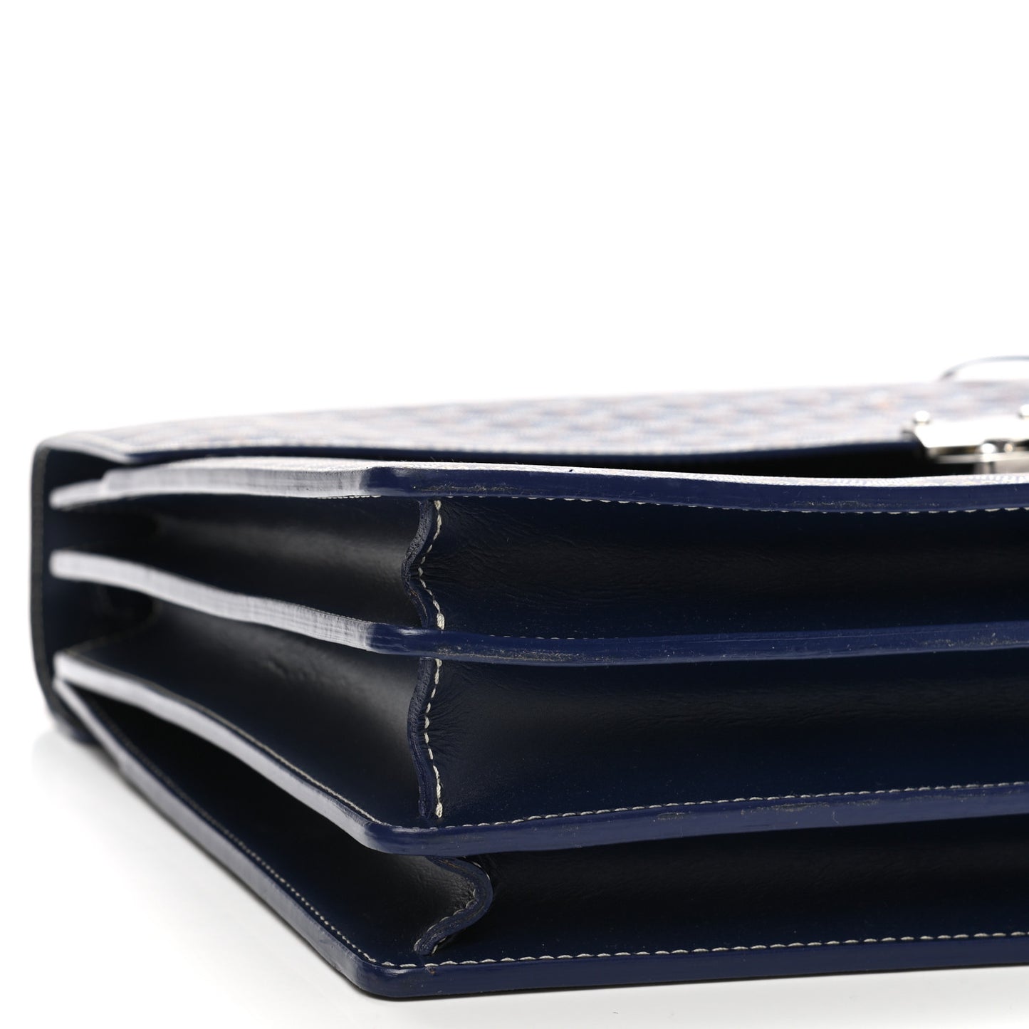 Goyardine Serviette Chypre Briefcase Blue