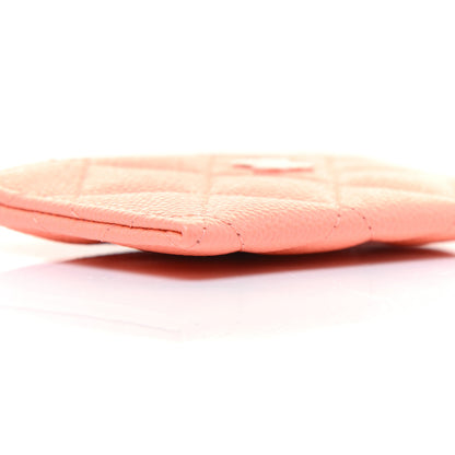 Chanel Caviar Quilted Card Holder Coral 6 of 12