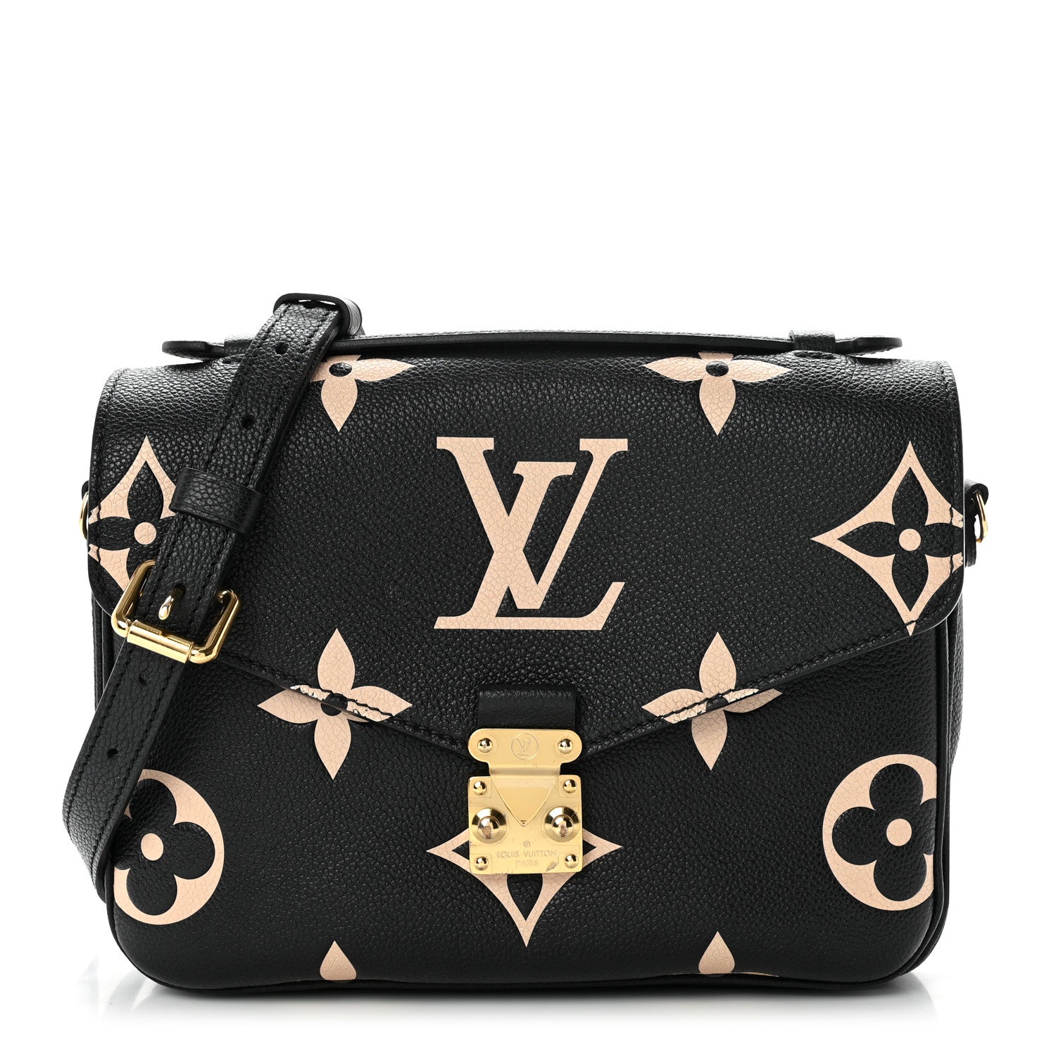 Louis Vuitton Empreinte Monogram Giant Pochette Metis Black Beige 1 of 8