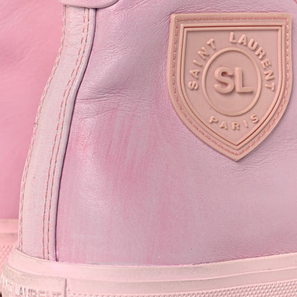 Saint Laurent Calfskin Bedford Emblem Hightop Sneakers 39 Pastel Pink 11 of 12