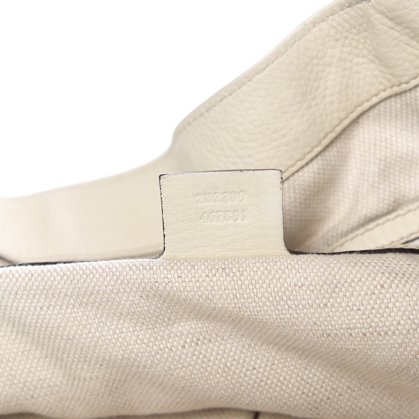 Pebbled Calfskin Medium Soho Shoulder Bag Off White