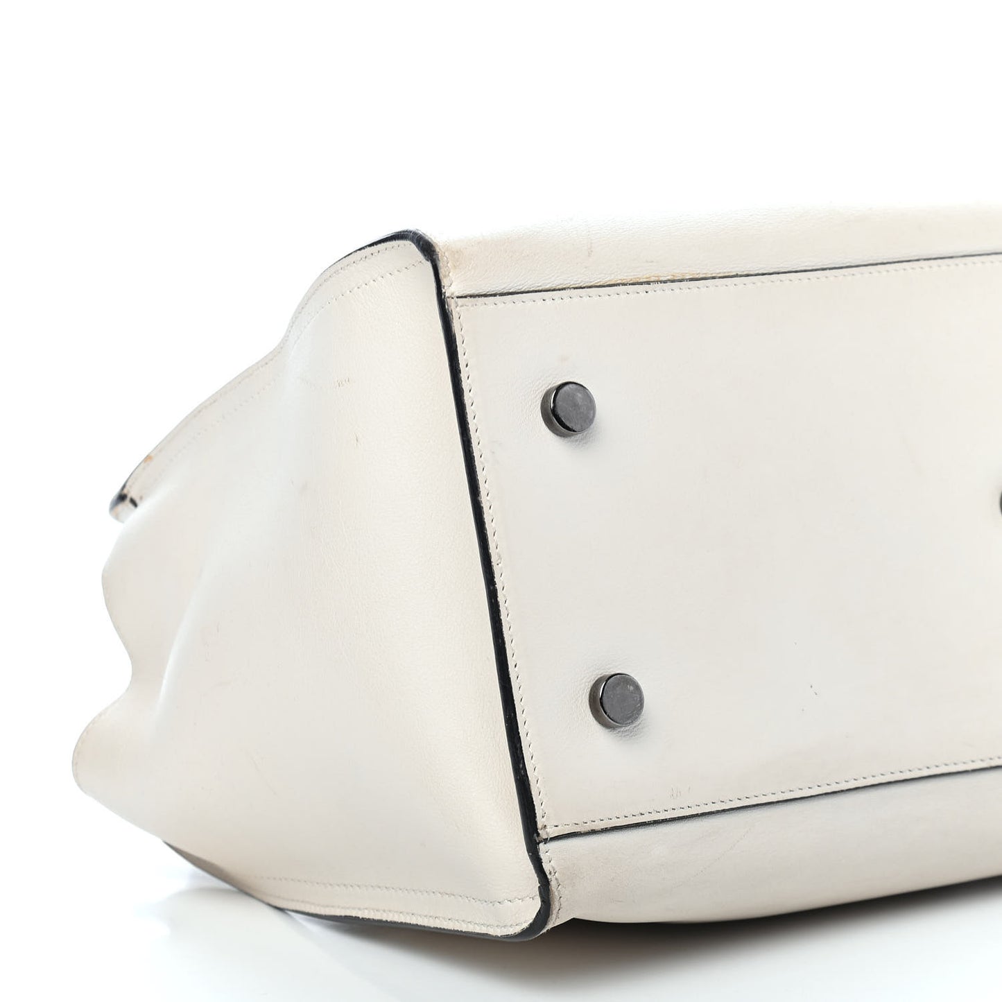 Smooth Calfskin Small Cabas Monogram White