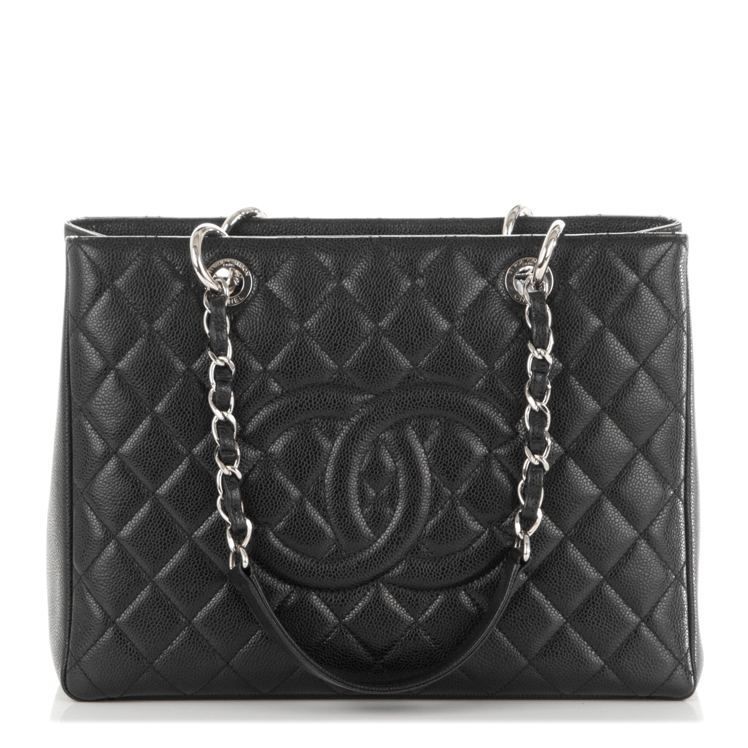 Chanel Caviar Quilted Grand Shopping Tote GST Black 1 of 7