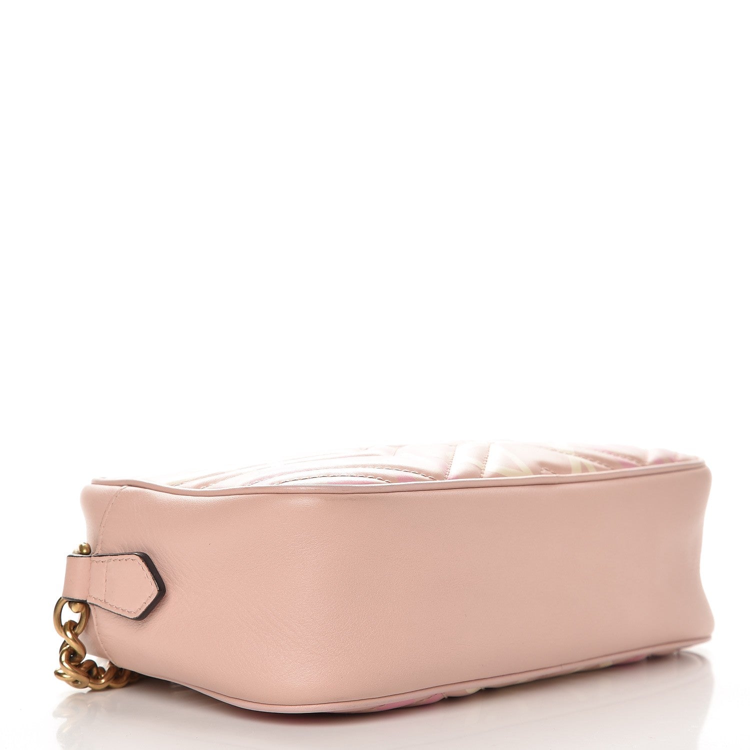 Gucci Calfskin Matelasse GucciGhost Small GG Marmont Chain Shoulder Bag Perfect Pink Rosa Ivory 4 of 12