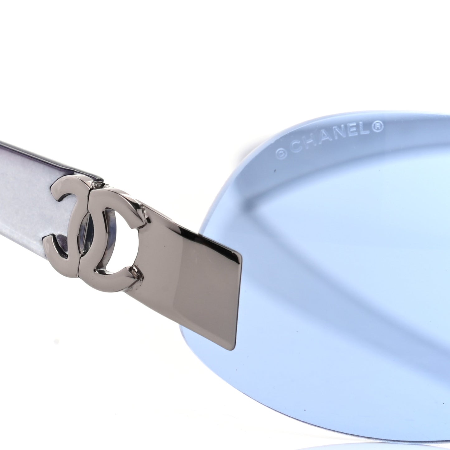 Frameless CC Logo Sunglasses 4037 Blue