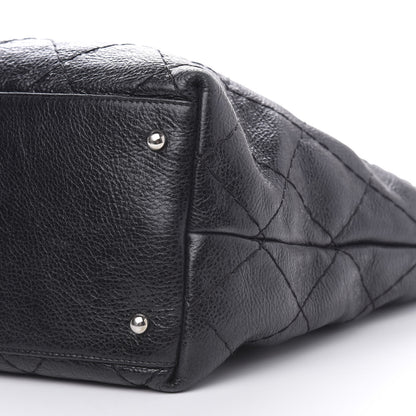 Chanel Glazed Calfskin Large On The Road Tote Black 10 of 12
