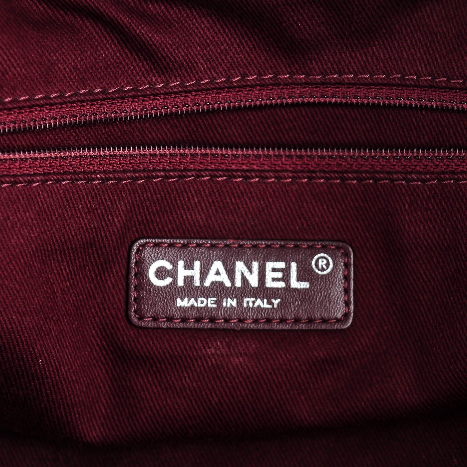 Chanel Iridescent Calfskin Quilted Large Gentle Boy Shopping Tote Navy 7 of 7