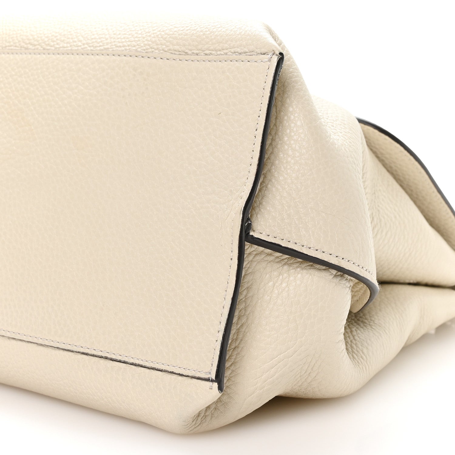 Gucci Cellarius Calfskin Large Bamboo Daily Top Handle Bag Mystic White 9 of 9