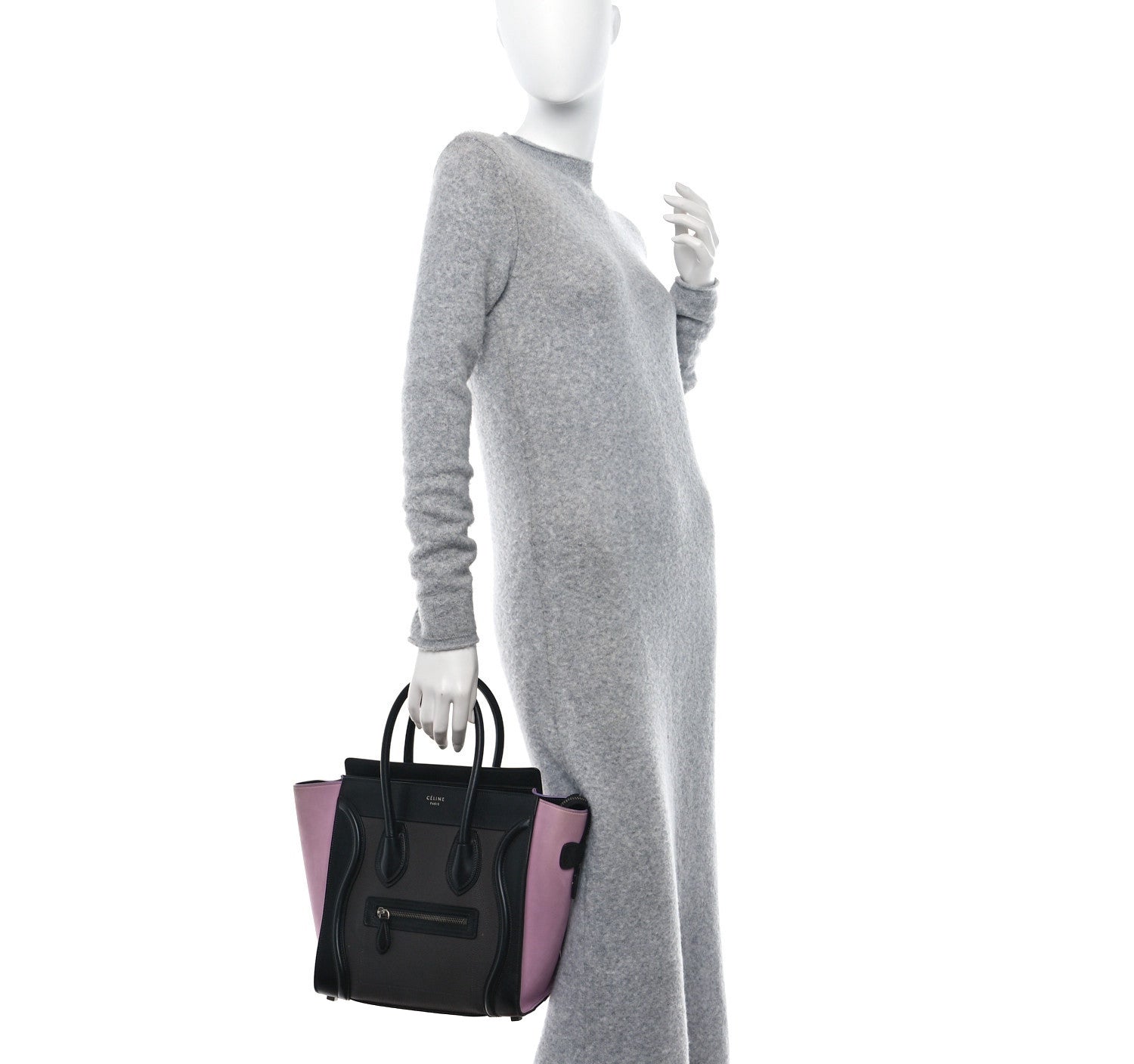 Celine Smooth Drummed Calfskin Micro Tri-Color Luggage Anthracite 2 of 9