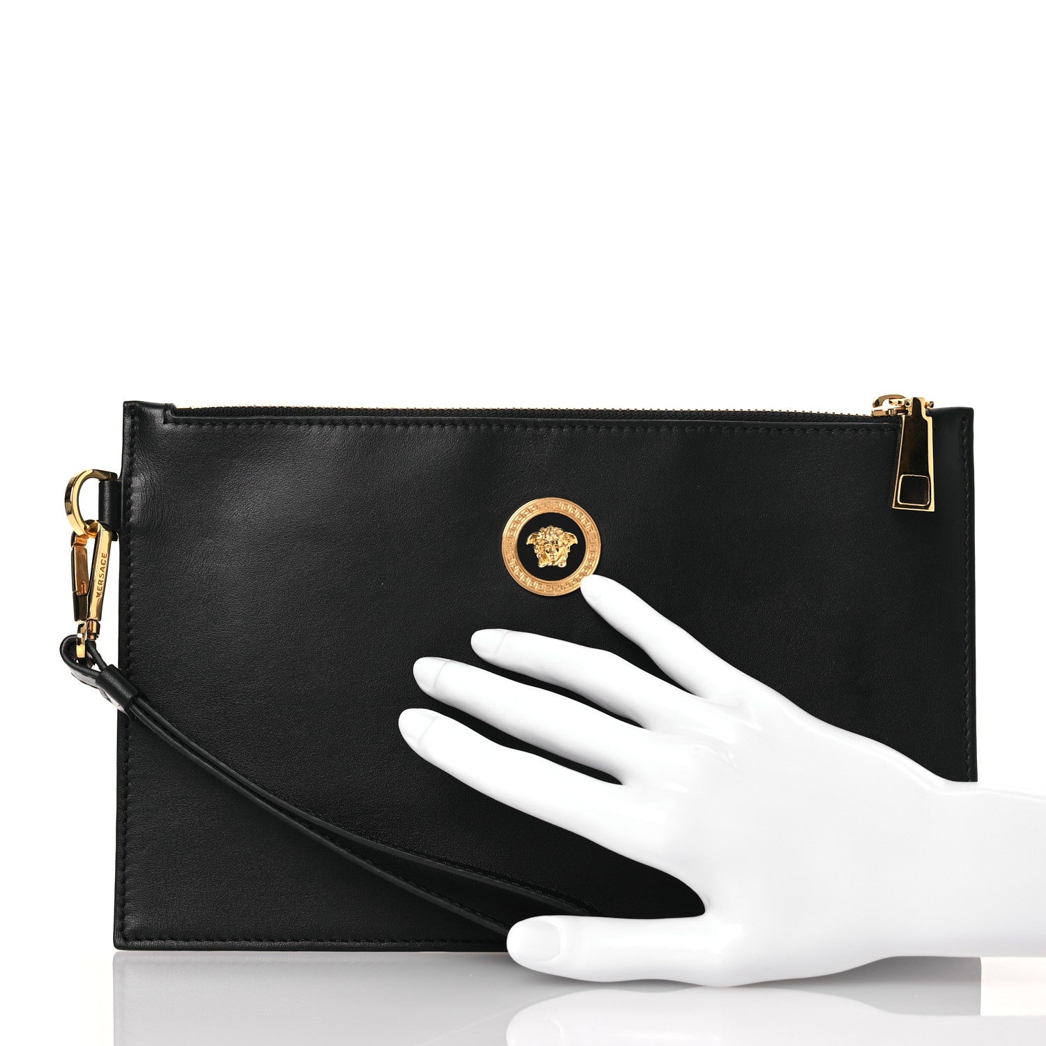 Versace Calfskin La Medusa Large Pouch Black 2 of 8