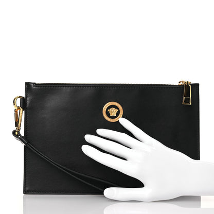 Versace Calfskin La Medusa Large Pouch Black 2 of 8