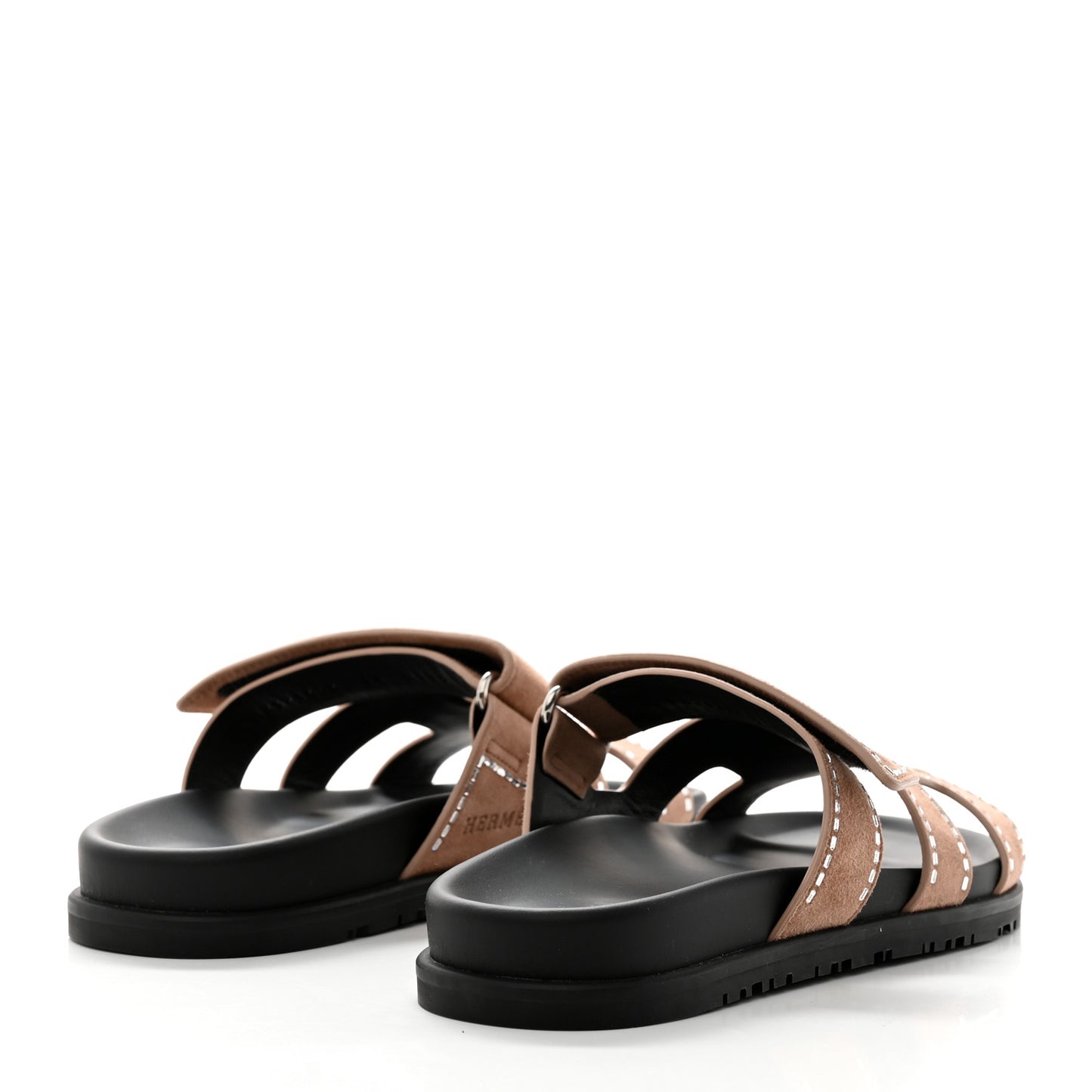 Suede Goatskin Crystal Embellished Womens Chypre Sandals 38 Rose Perle
