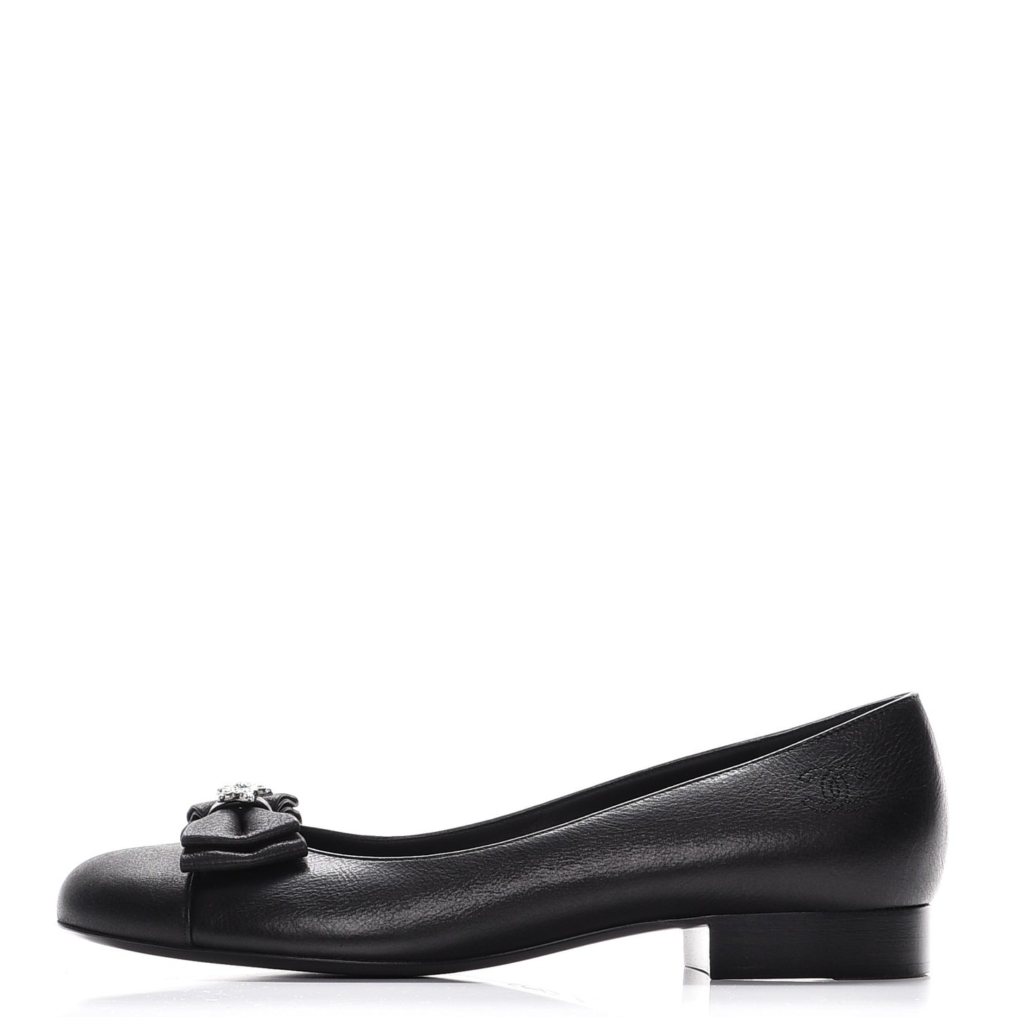 Buffalo Glitter Bow Ballerina Flats 38.5 Black
