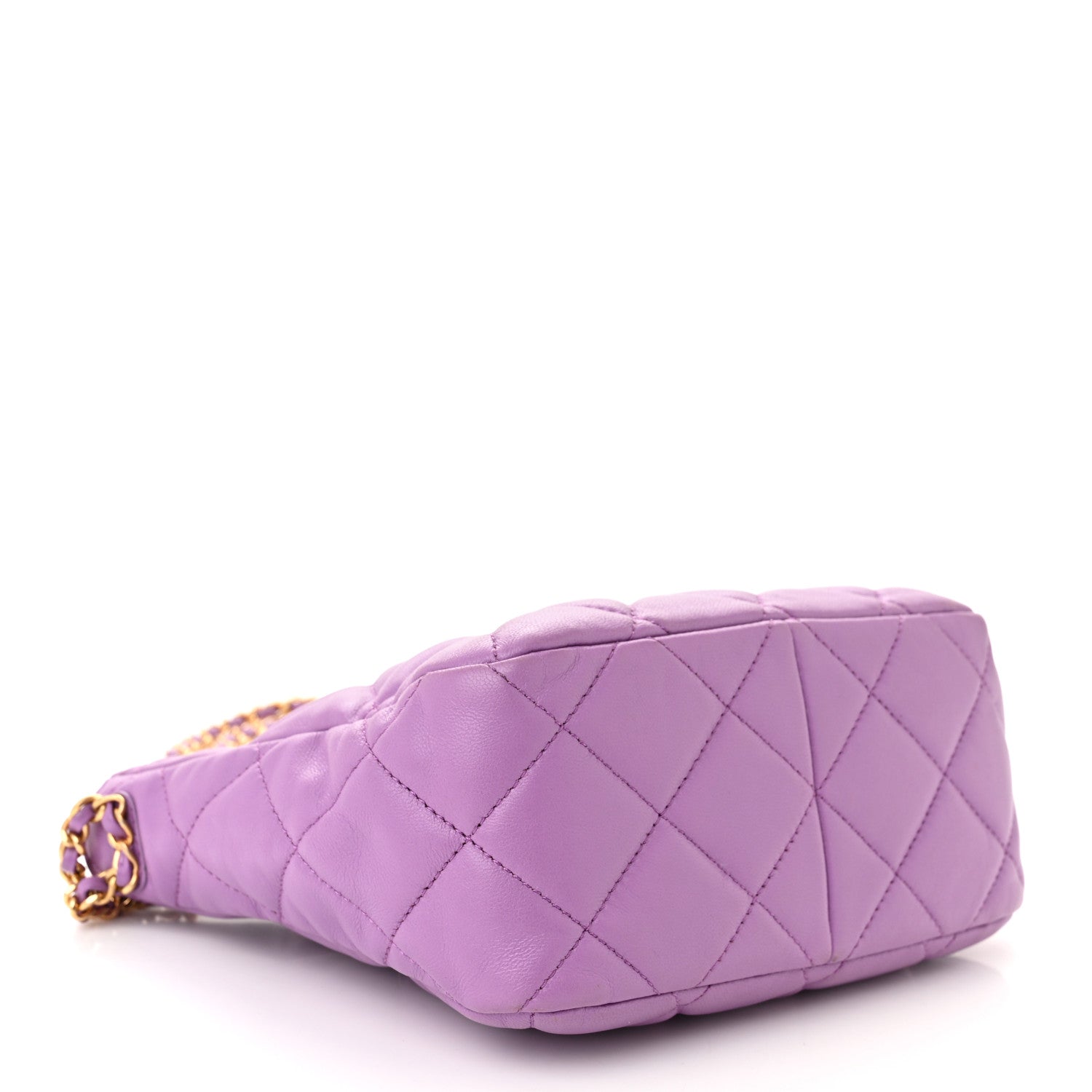 Chanel Lambskin Quilted Small Pick Me Up Hobo Purple 4 of 11