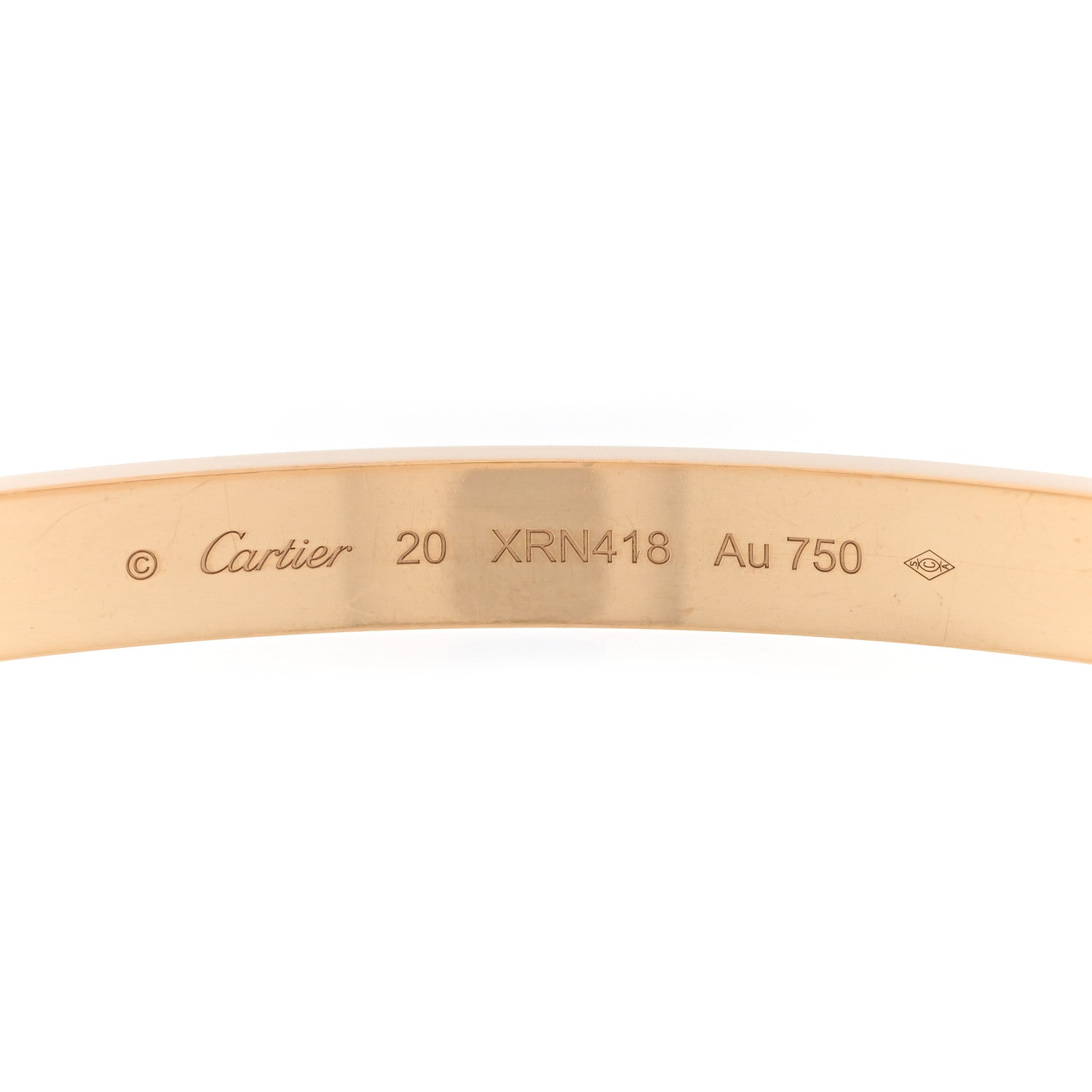 Cartier 18K Yellow Gold LOVE Bracelet 20 3 of 8