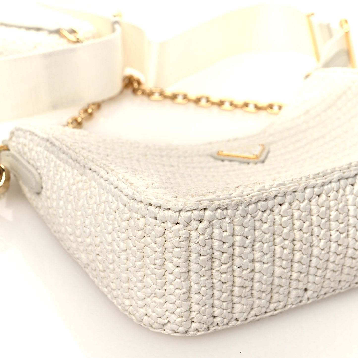 Yarn Raffia Effect Crochet Re-Edition 2005 Shoulder Bag White