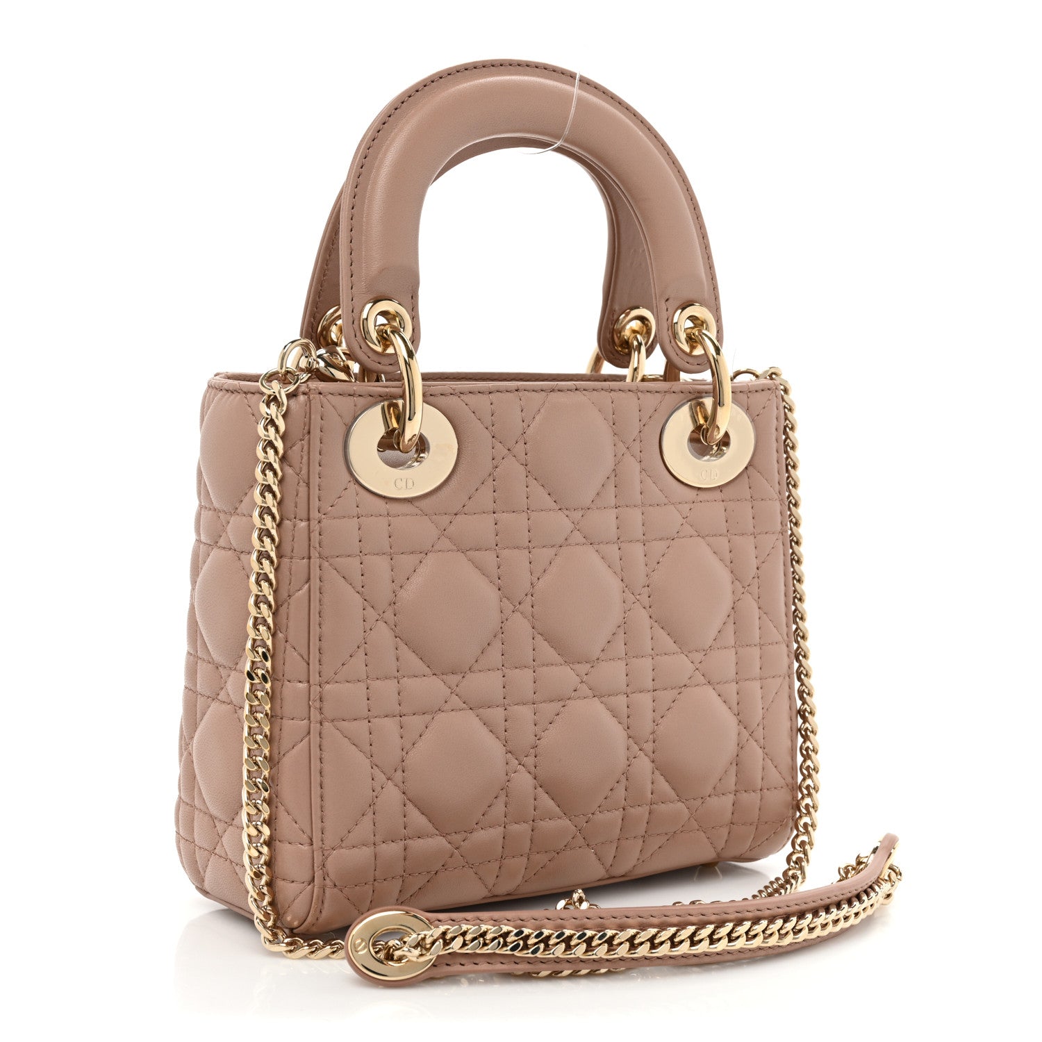Christian Dior Lambskin Cannage Mini Lady Dior Fard 3 of 14