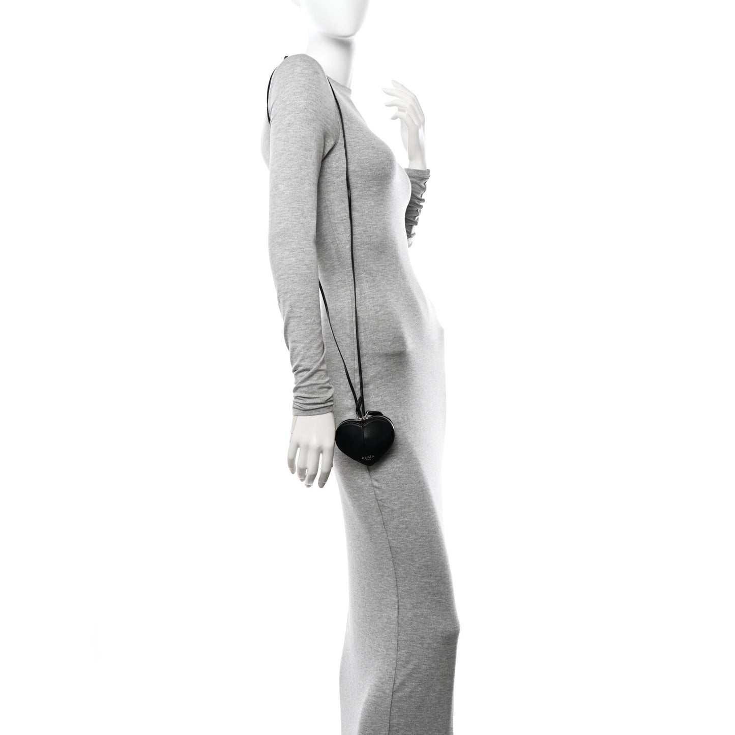 Buffed Calfskin Le Coeur Mini Coin Pouch Black