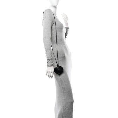 Alaia Buffed Calfskin Le Coeur Mini Coin Pouch Black 2 of 9